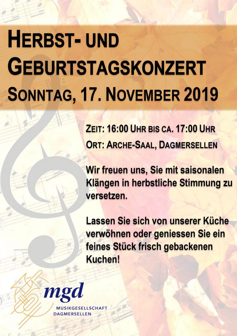 Read more about the article Herbst- und Geburtstagskonzert 2019
