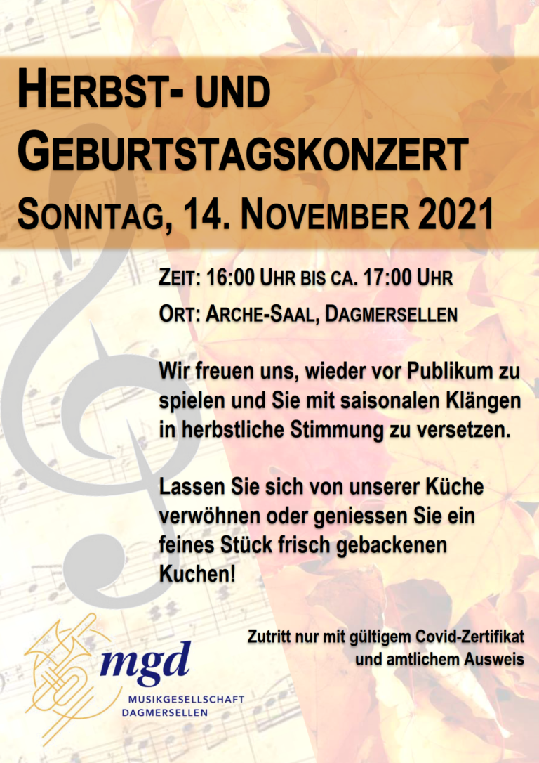 Read more about the article Herbst- und Geburtstagskonzert 2021